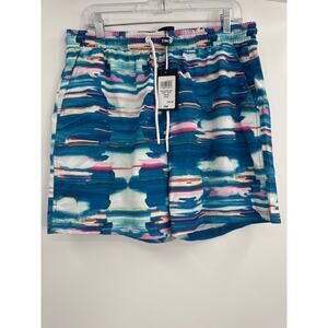 NWT CSG Swimming trunks elastic waistband & drawstring blue size L